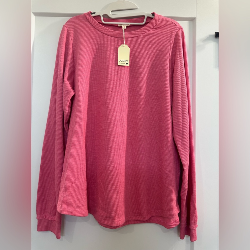 JODIFL Vibrant Pink Textured Top